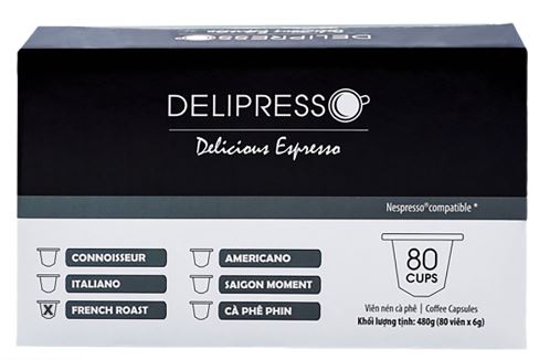 Delipresso French Roast 80 viên - Công ty TNHH Cà Phê Trà Phương Vy – Phương Vy Coffee